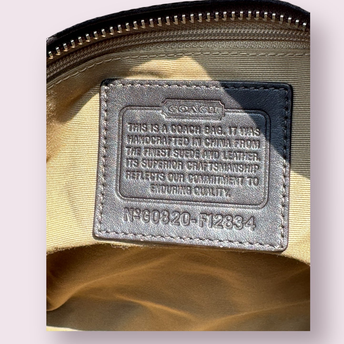 Rare Vintage Y2K Coach Brown Suede Tote Bag