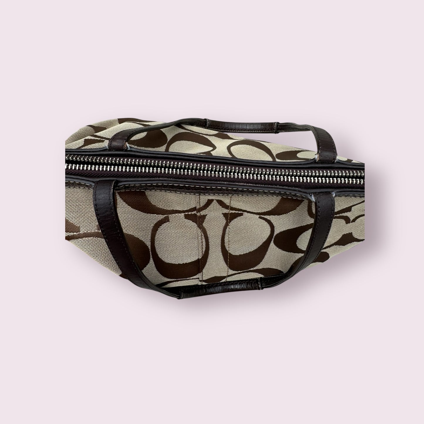 Vintage Coach Brown Patchwork Tote Bag