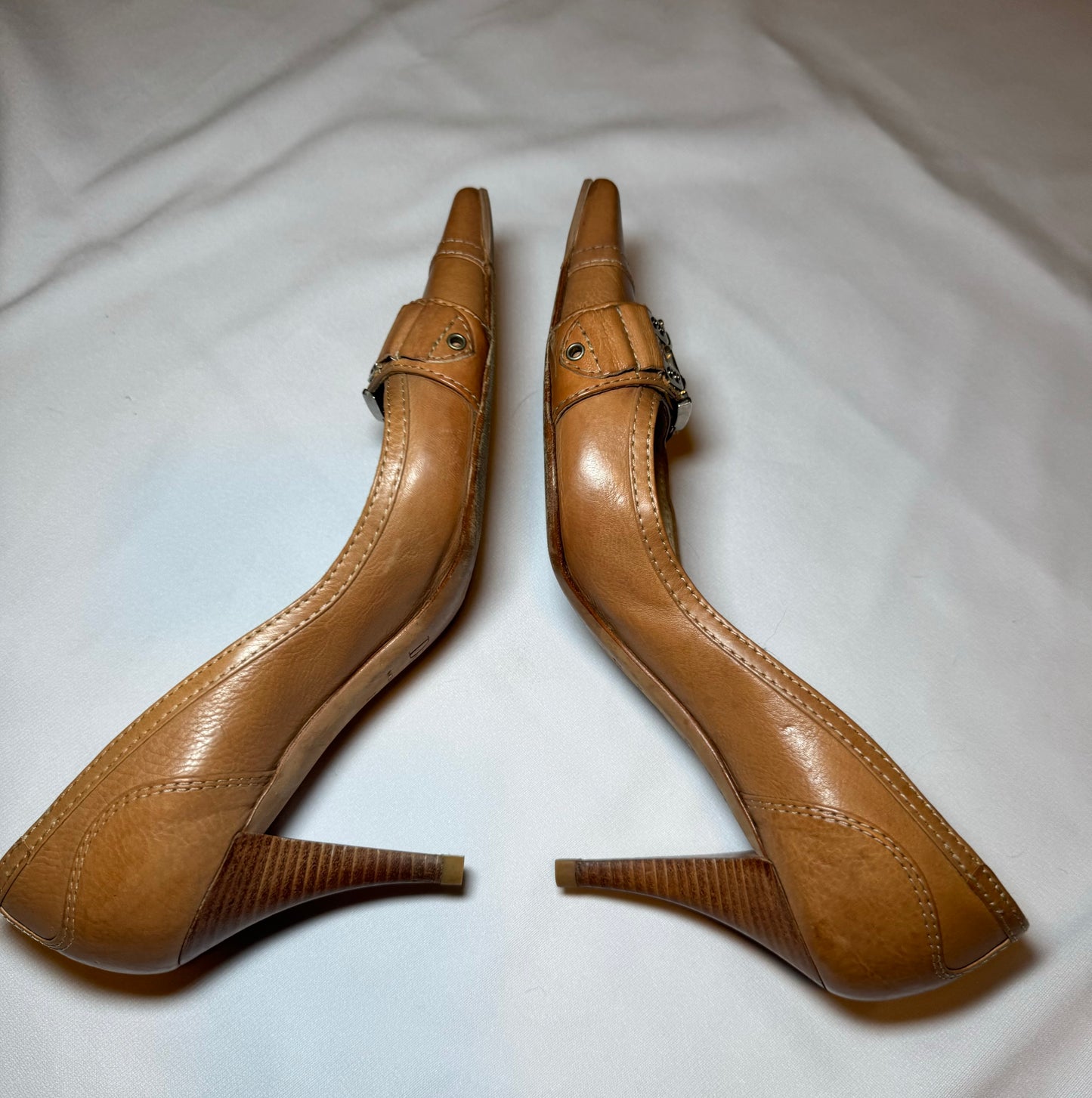 Rare Vintage Beige Dior Pointed Toe Kitten Heels