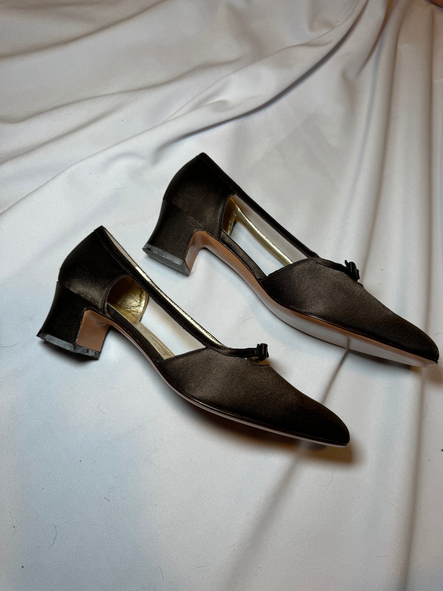 Vintage Unworn Brown Salvatore Ferragamo Ballet Style Shoes