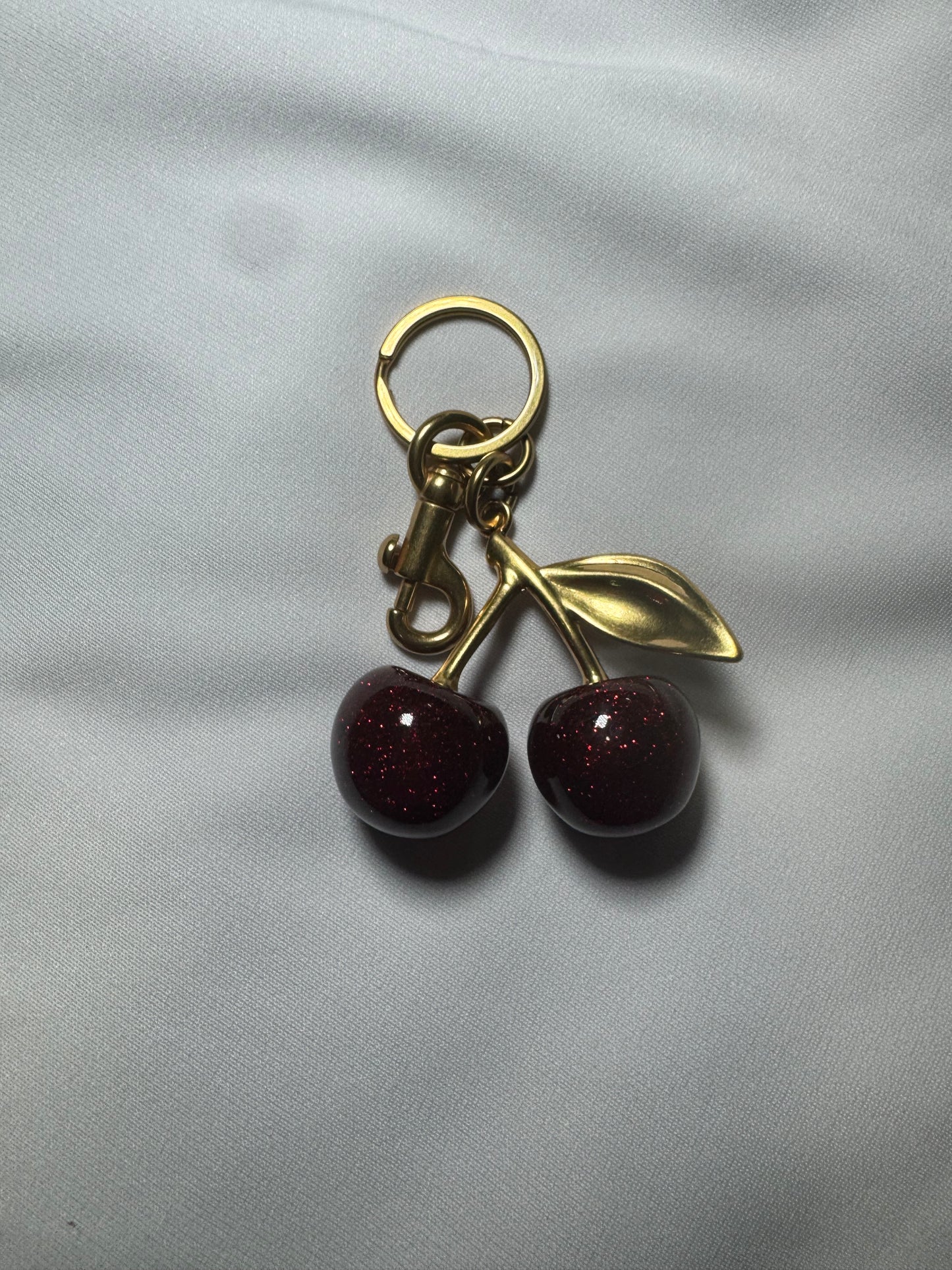 Glitter Cherry charm