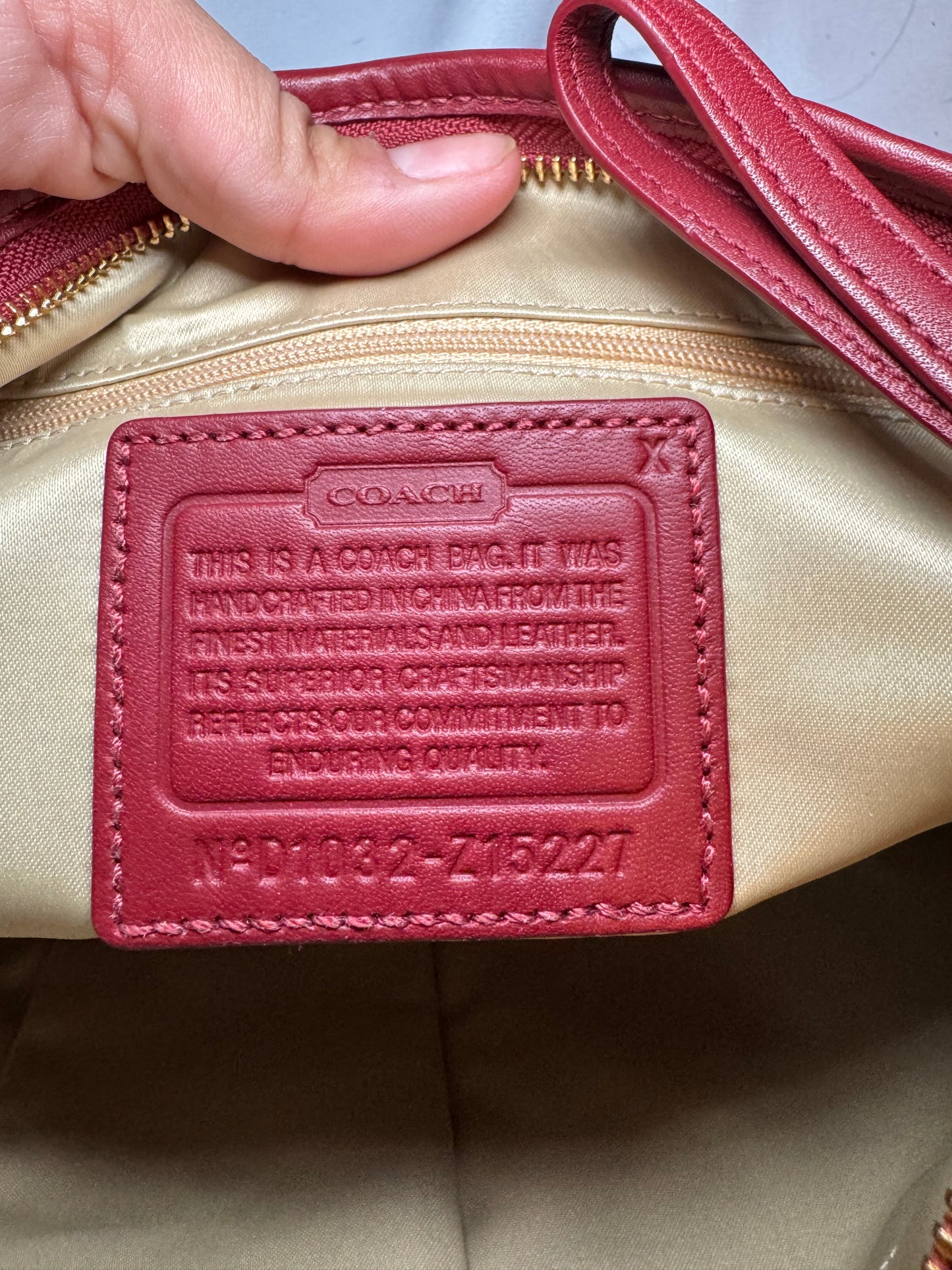 NEW y2k Red Coach Signature Ergo Shoulder Bag