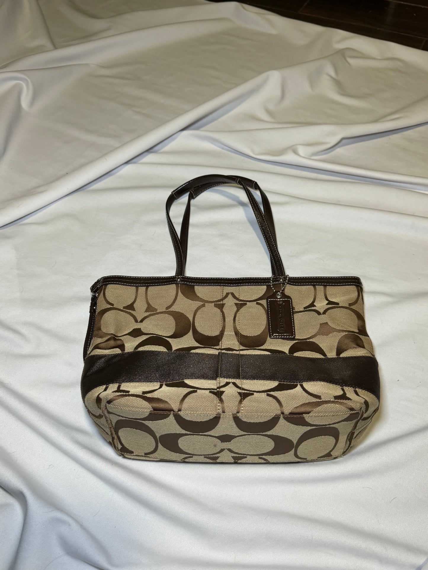 Like New y2k Vintage Coach Brown Signature Tote Bag