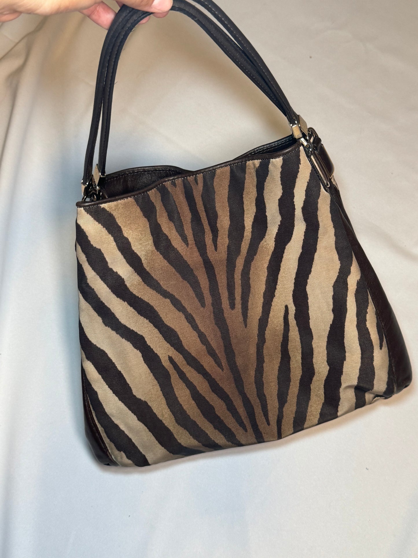 Vintage y2k Zebra Coach Large Hobo Bag