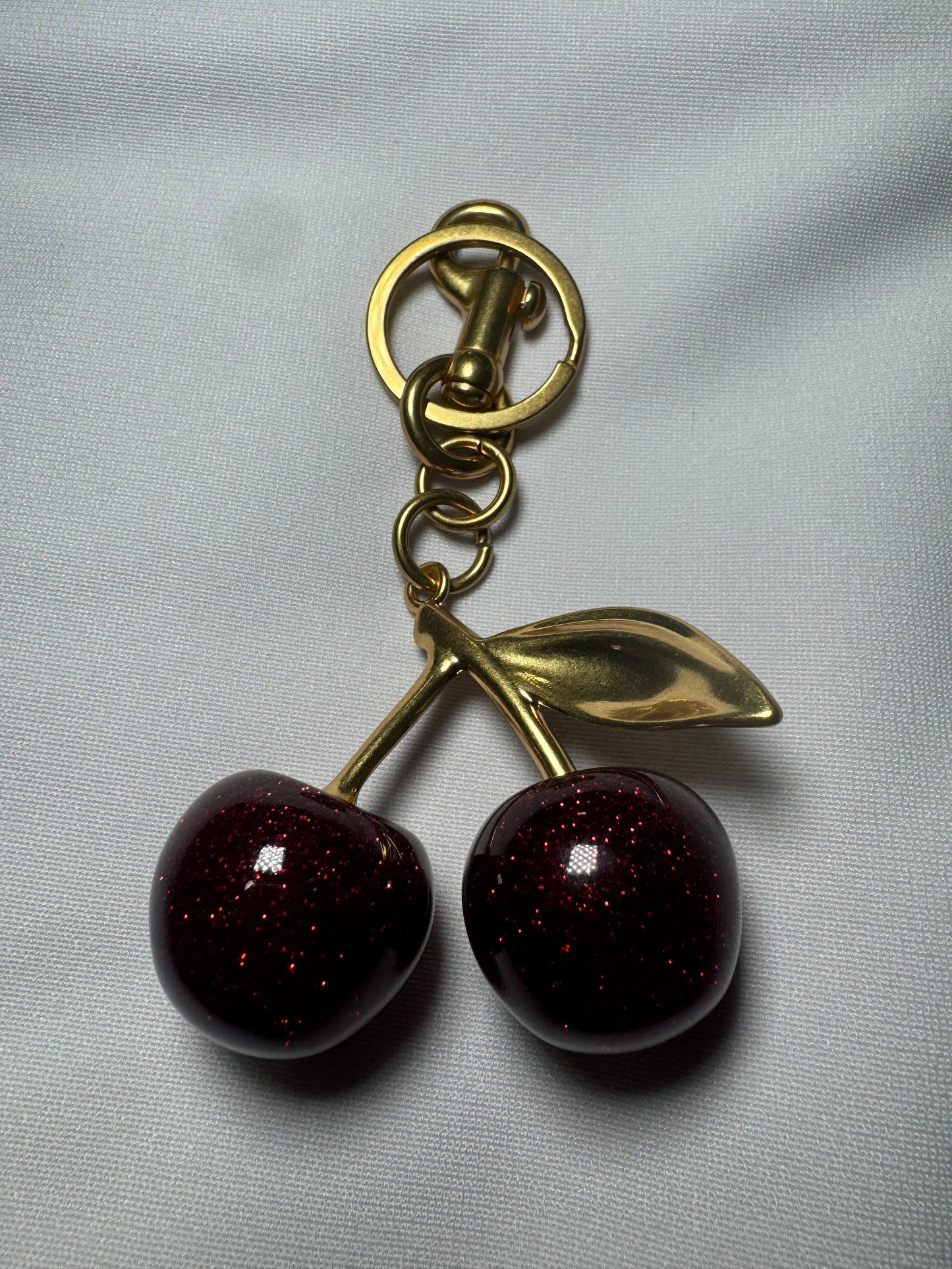 Glitter Cherry charm