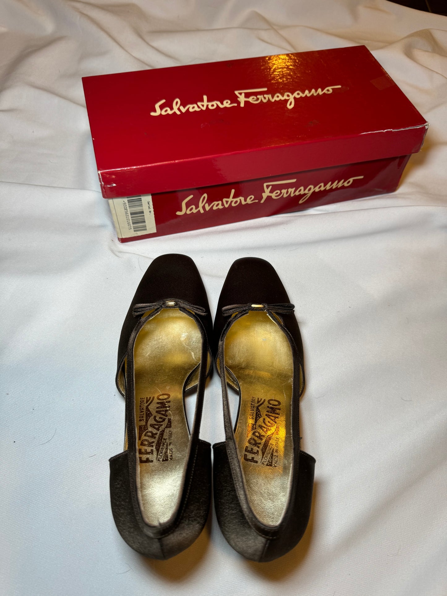 Vintage Unworn Brown Salvatore Ferragamo Ballet Style Shoes