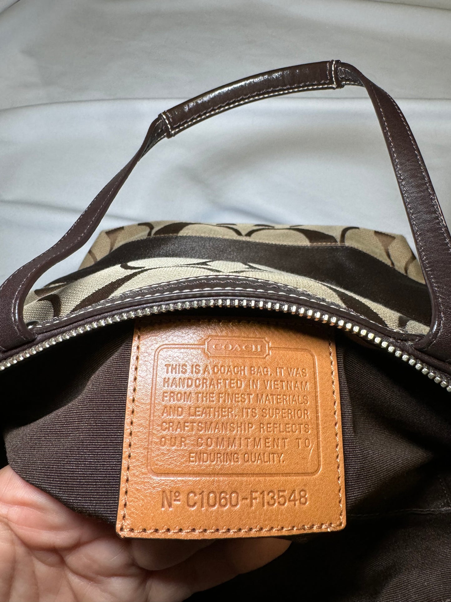 Like New y2k Vintage Coach Brown Signature Tote Bag