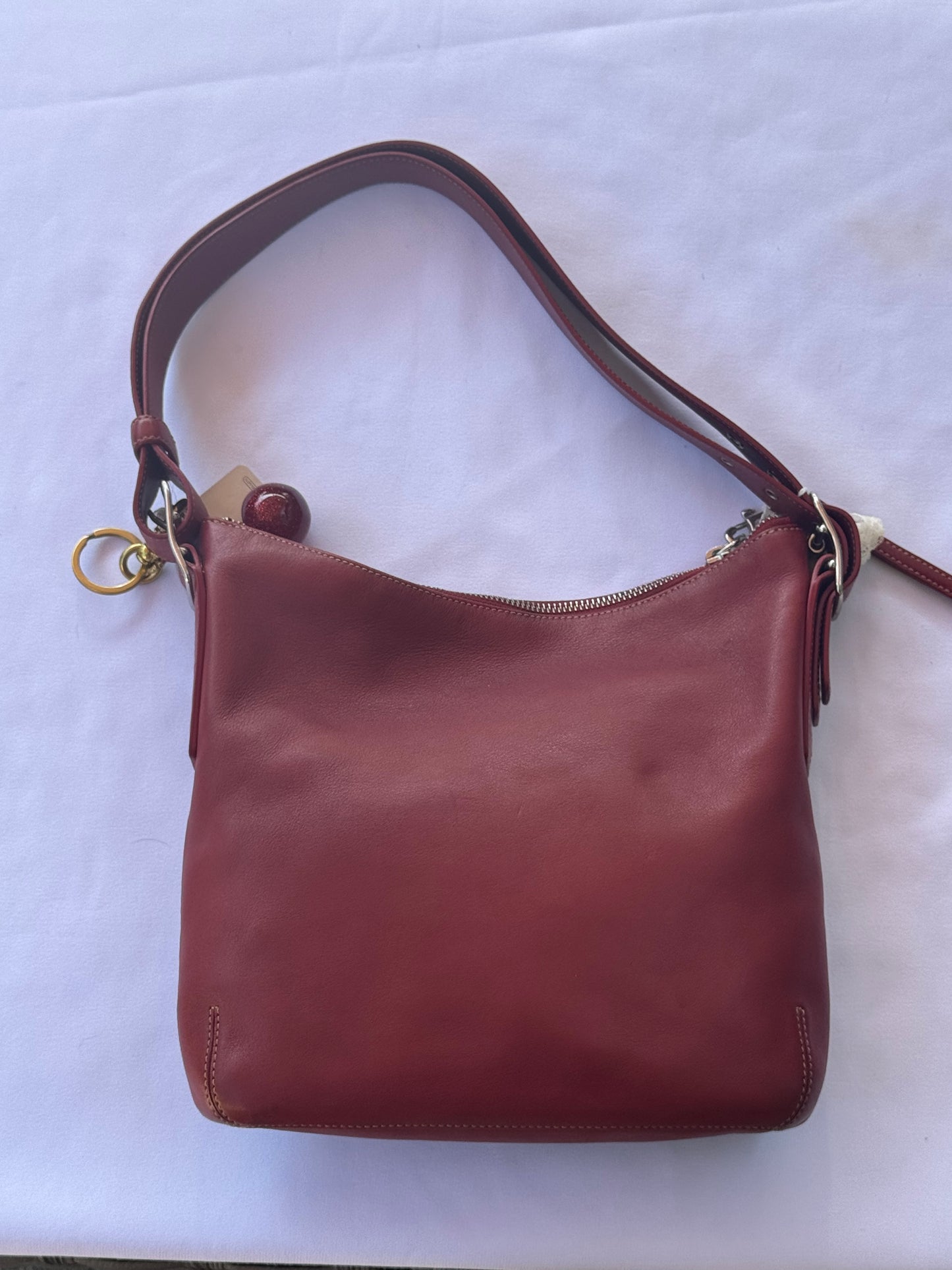 Vintage Coach Slim Red Legacy Leather Shoulder Bag