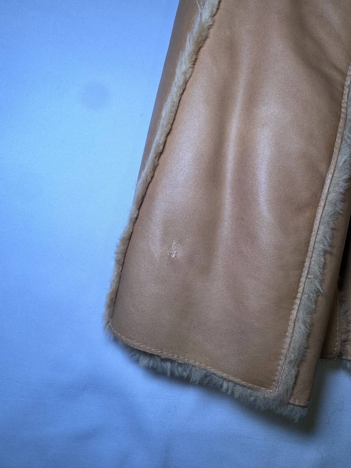 Genuine leather and faux fur lined Kenneth Cole pennylane style jacket