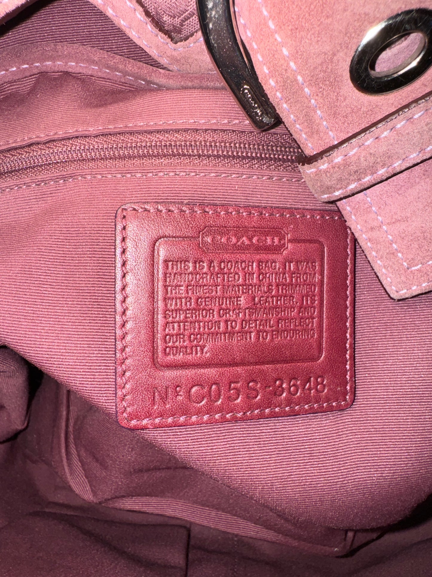 RARE Vintage Y2K Mauve Signature Soho Satchel