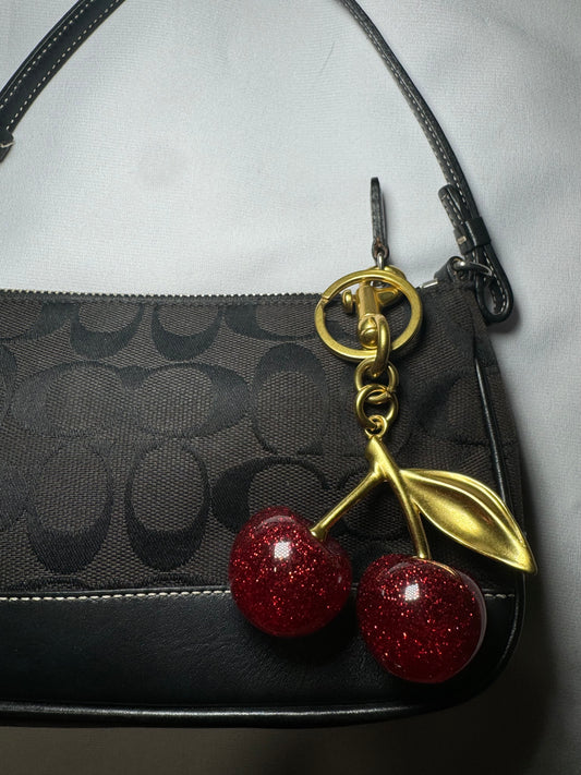 Glitter Cherry charm