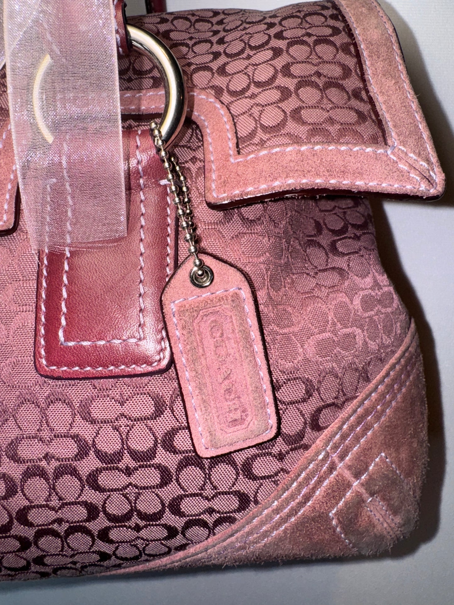 RARE Vintage Y2K Mauve Signature Soho Satchel