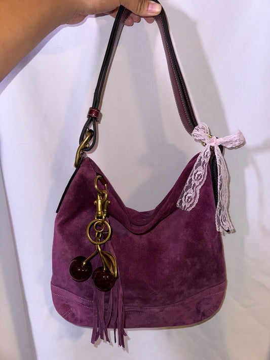 Vintage Y2K Limited Edition Like New Purple/Pink All Suede Bag