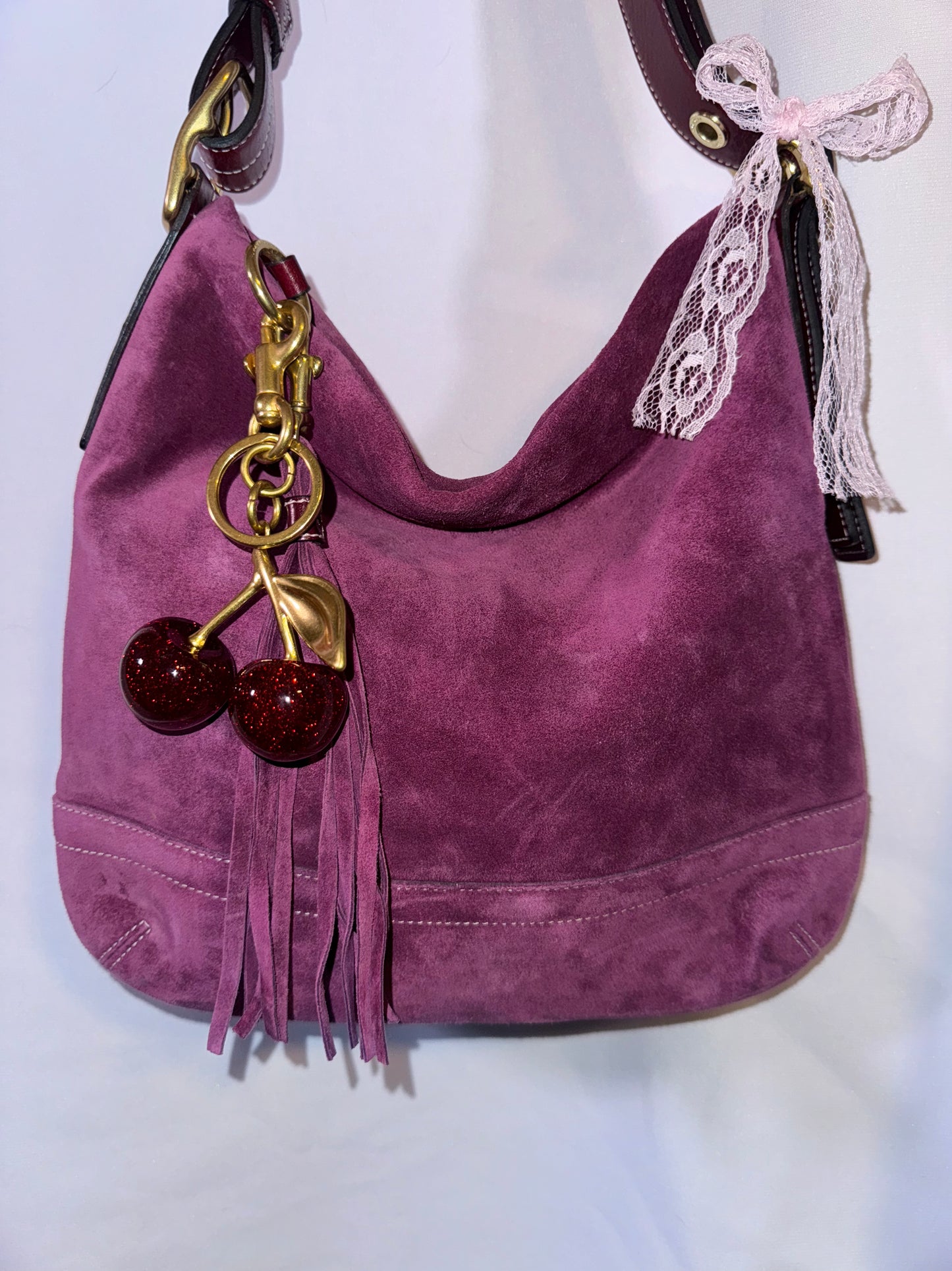 Vintage Y2K Limited Edition Like New Purple/Pink All Suede Bag