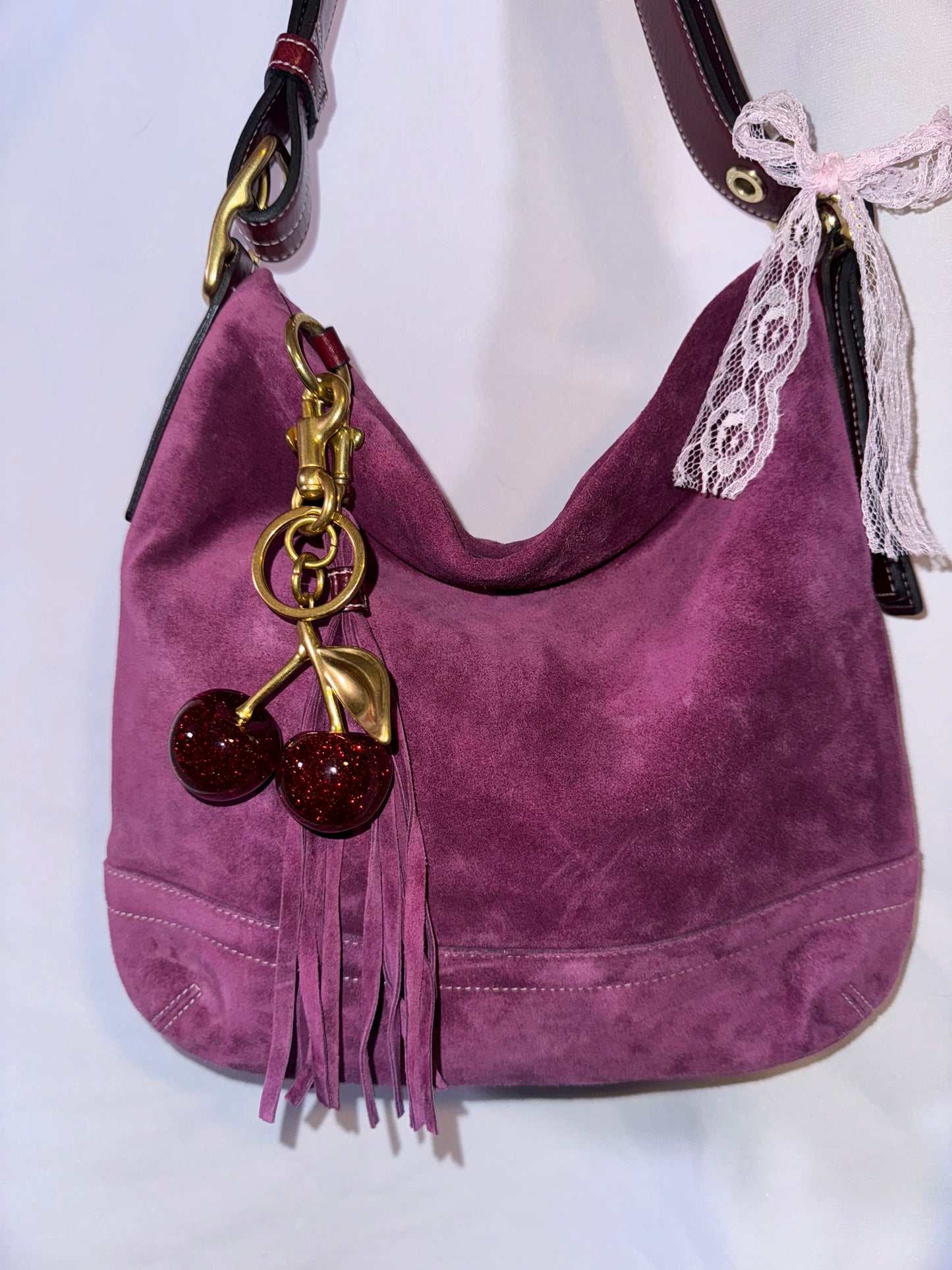 Vintage Y2K Limited Edition Like New Purple/Pink All Suede Bag