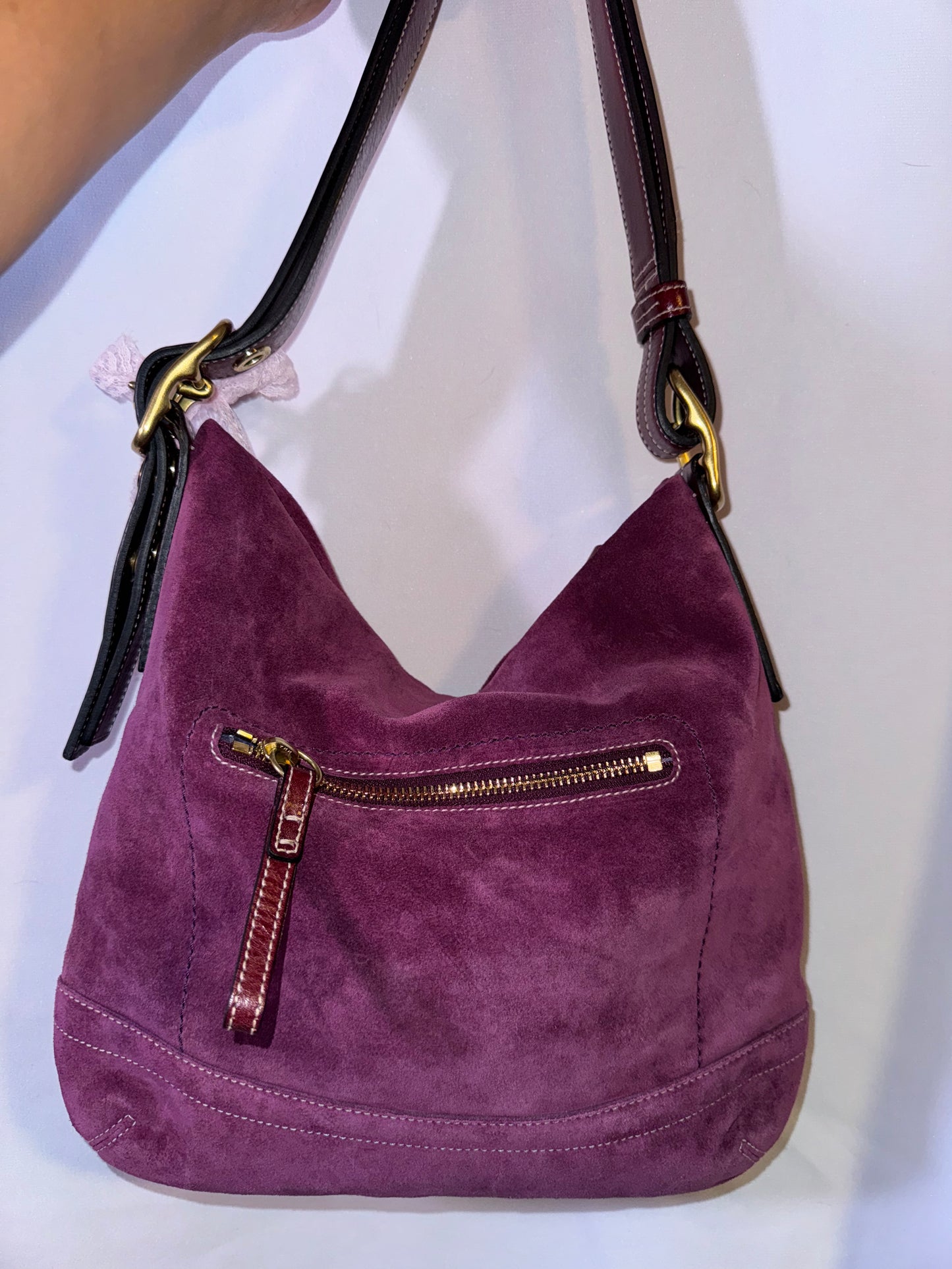 Vintage Y2K Limited Edition Like New Purple/Pink All Suede Bag