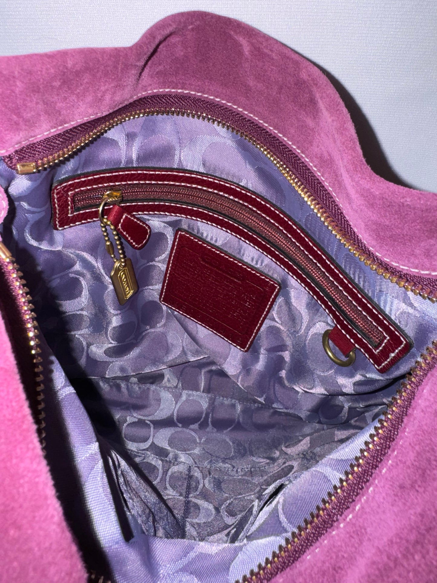 Vintage Y2K Limited Edition Like New Purple/Pink All Suede Bag