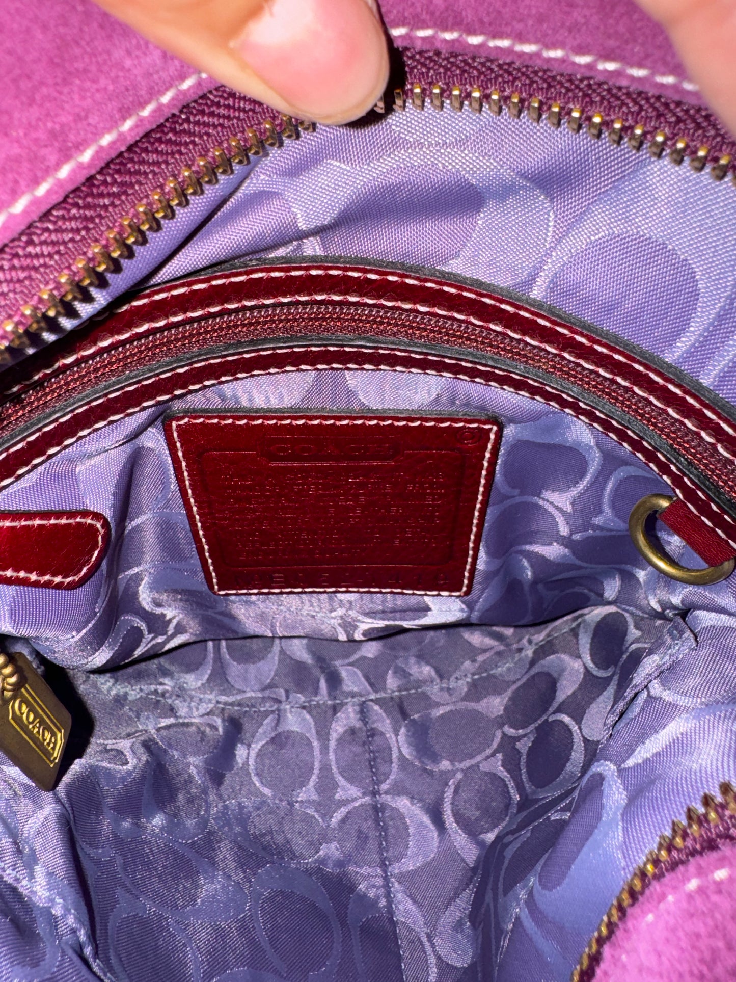 Vintage Y2K Limited Edition Like New Purple/Pink All Suede Bag