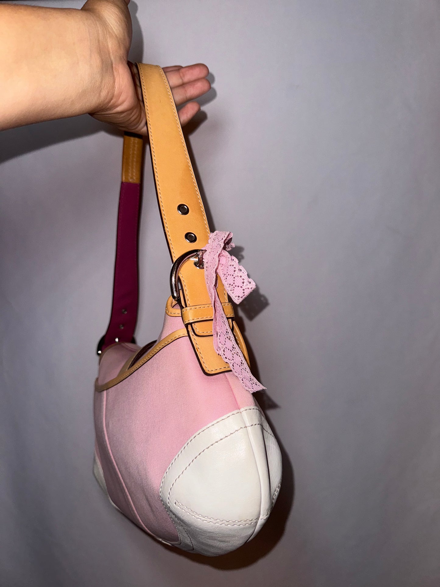 Like New Vintage Y2k Pink Coach Soho Flap Shoulder Bag