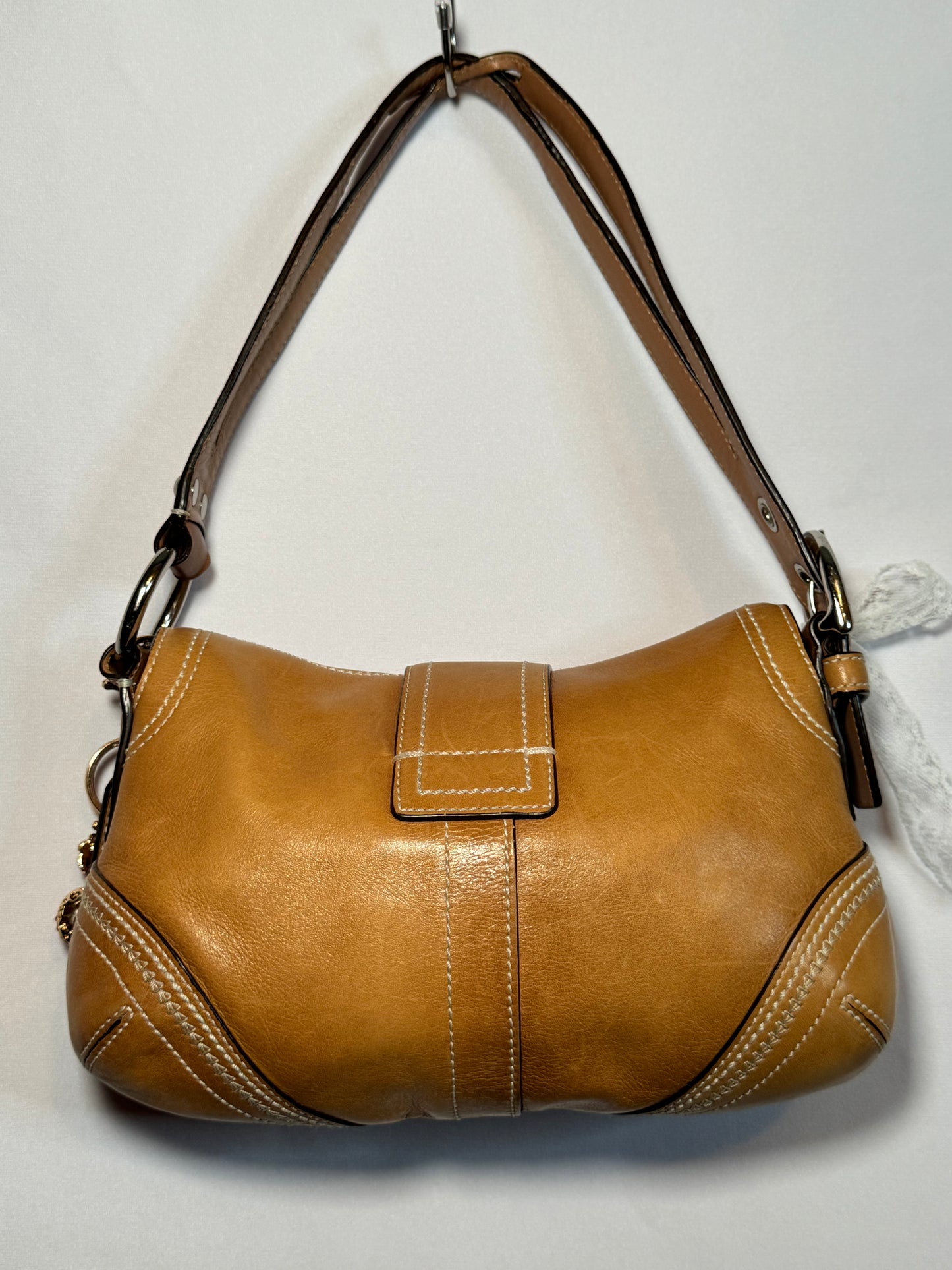 Vintage Y2k Light Brown Coach Soho Flap Shoulder Bag