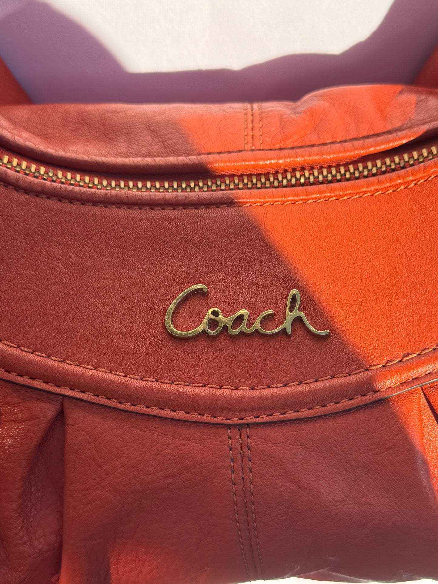 Vintage Coach Burnt Orange Shoulder Bag