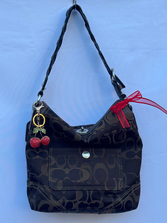 Vintage Y2K Chocolate Brown Shoulder Bag