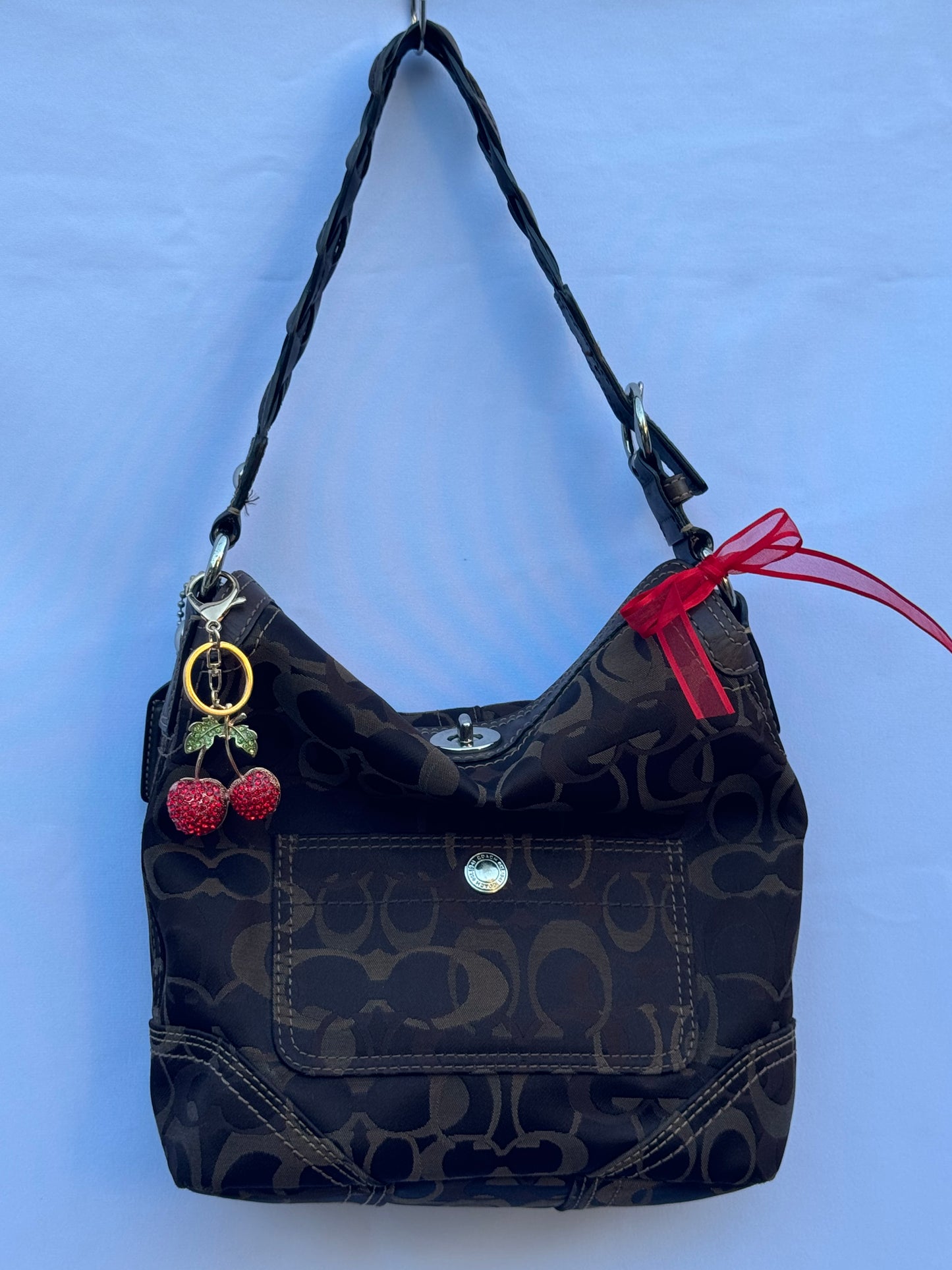 Vintage Y2K Chocolate Brown Shoulder Bag