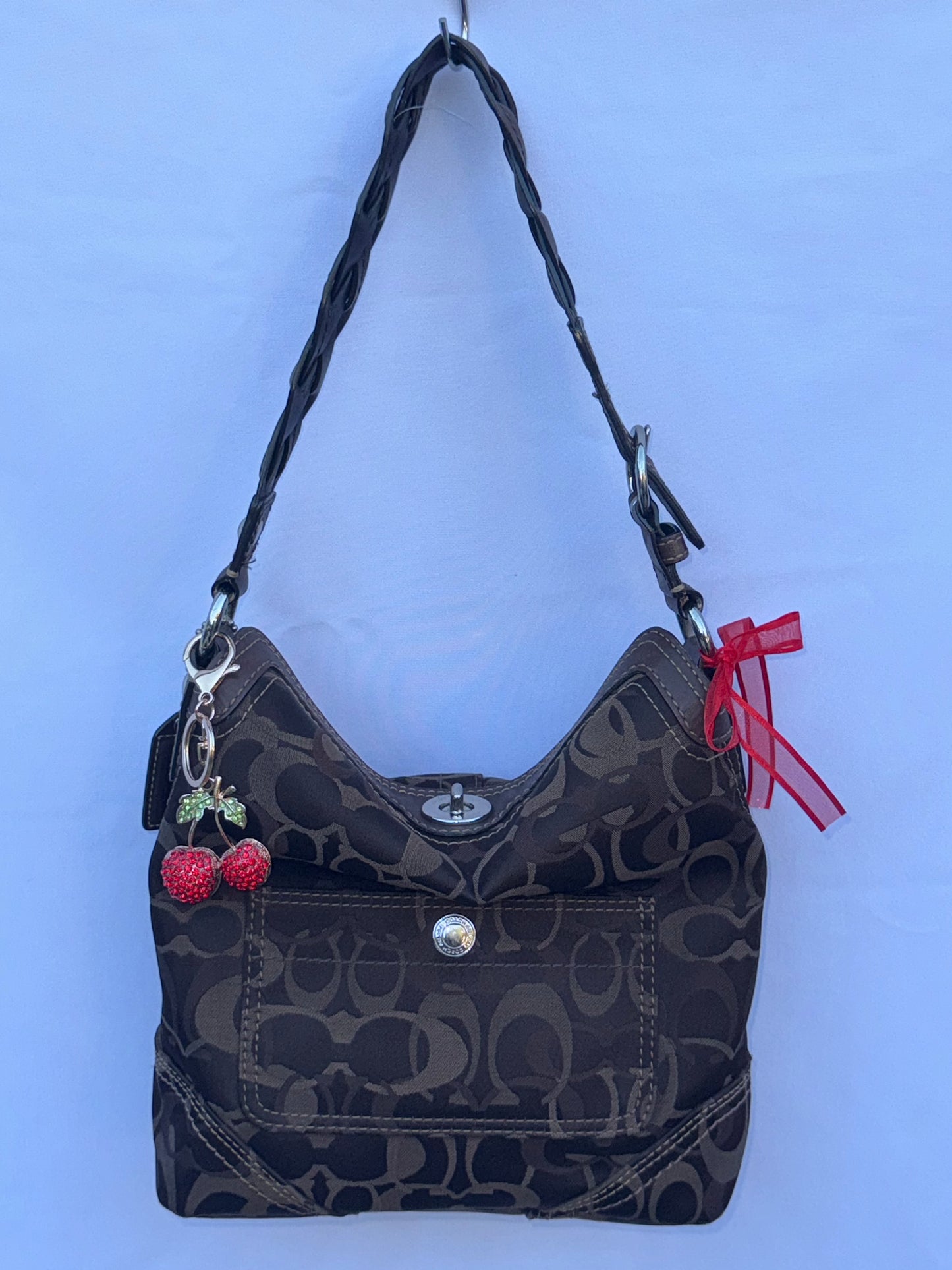 Vintage Y2K Chocolate Brown Shoulder Bag