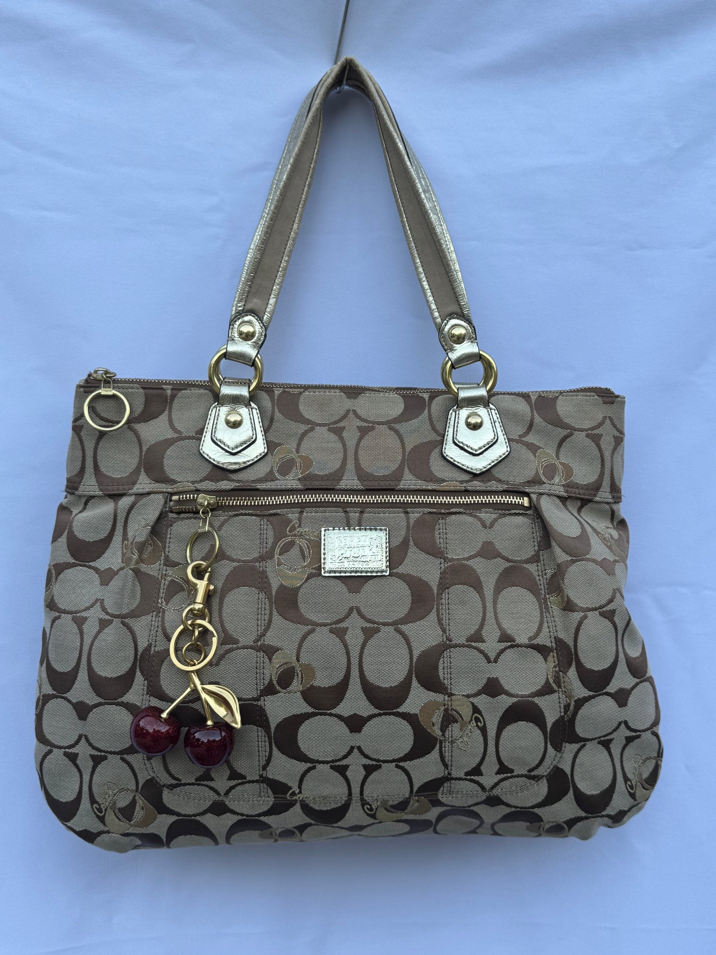 Vintage Monogram Brown Coach Tote Bag