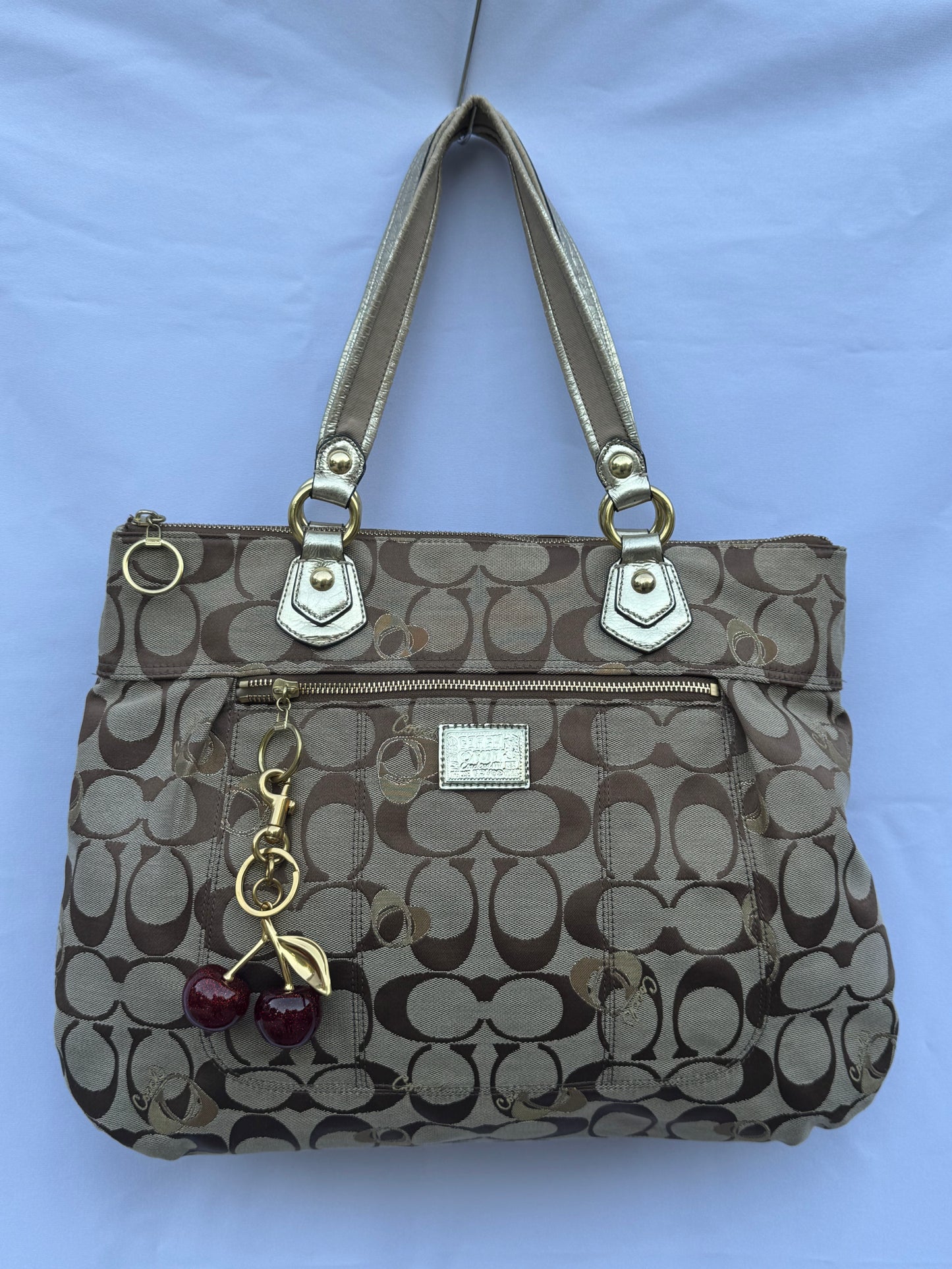 Vintage Monogram Brown Coach Tote Bag