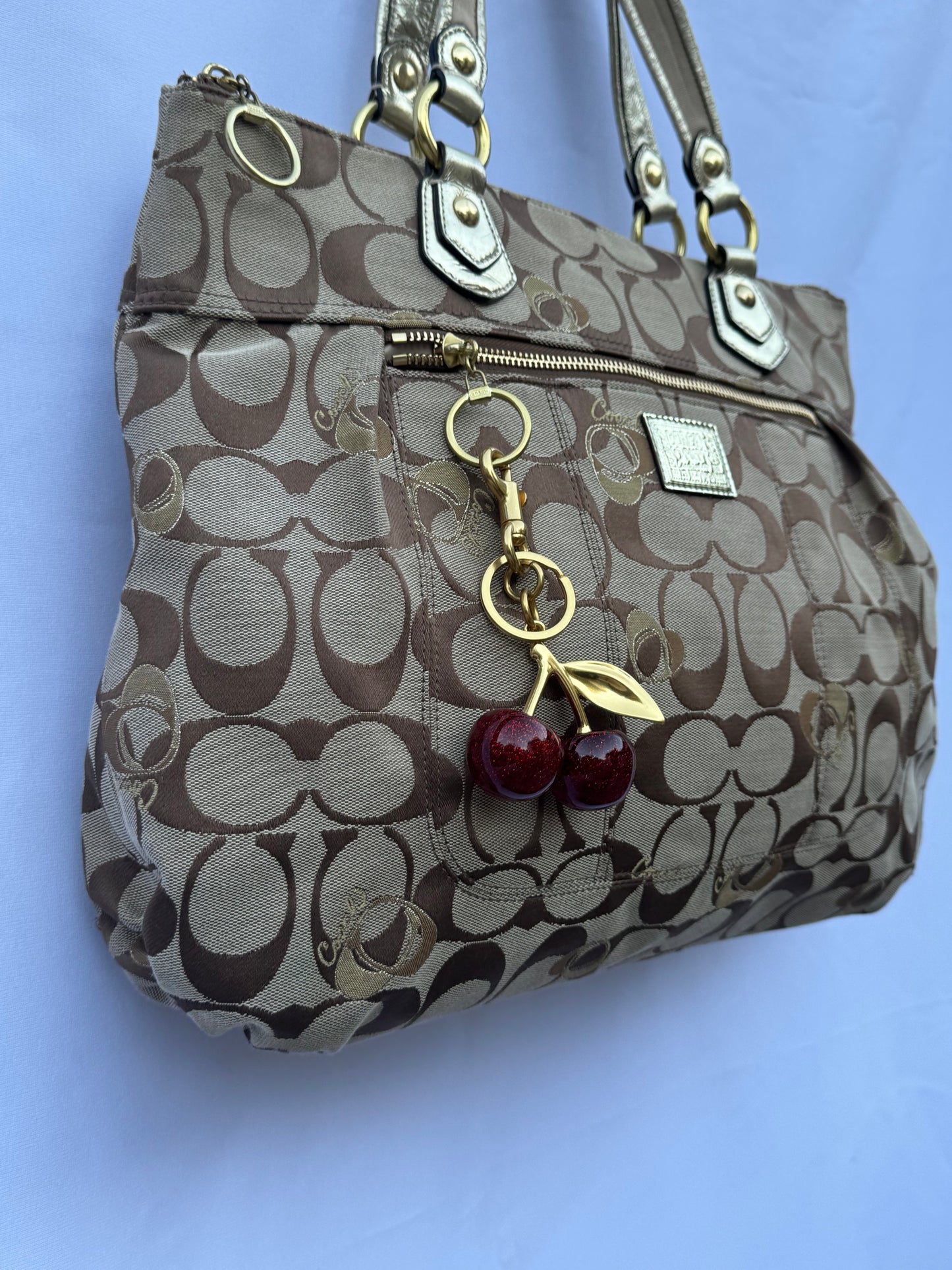 Vintage Monogram Brown Coach Tote Bag