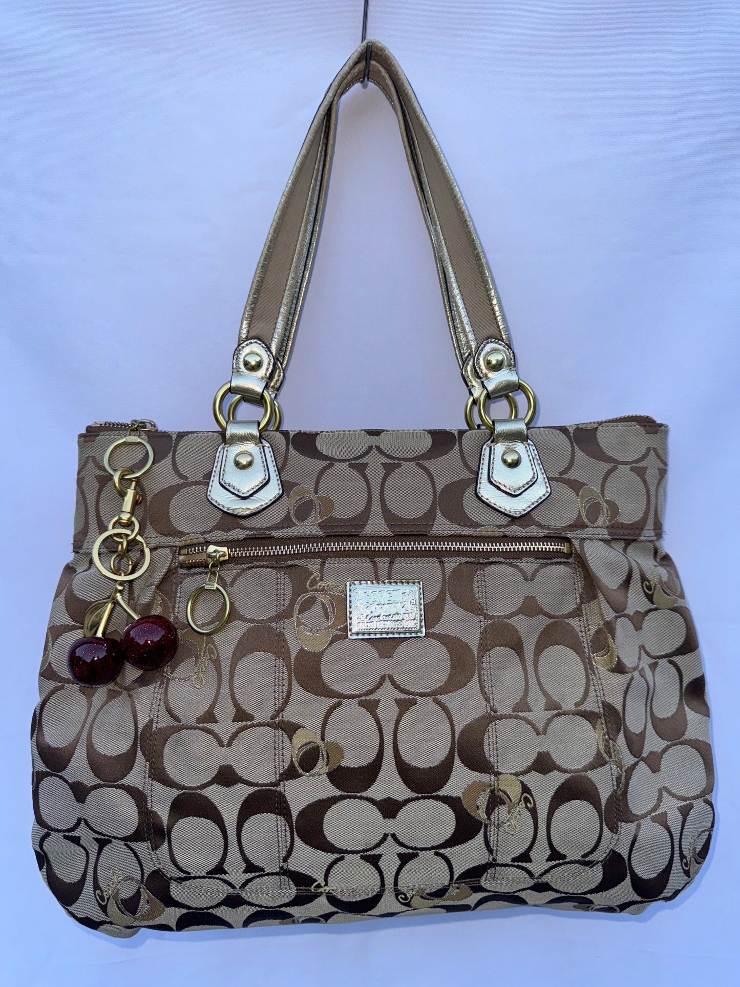 Vintage Monogram Brown Coach Tote Bag