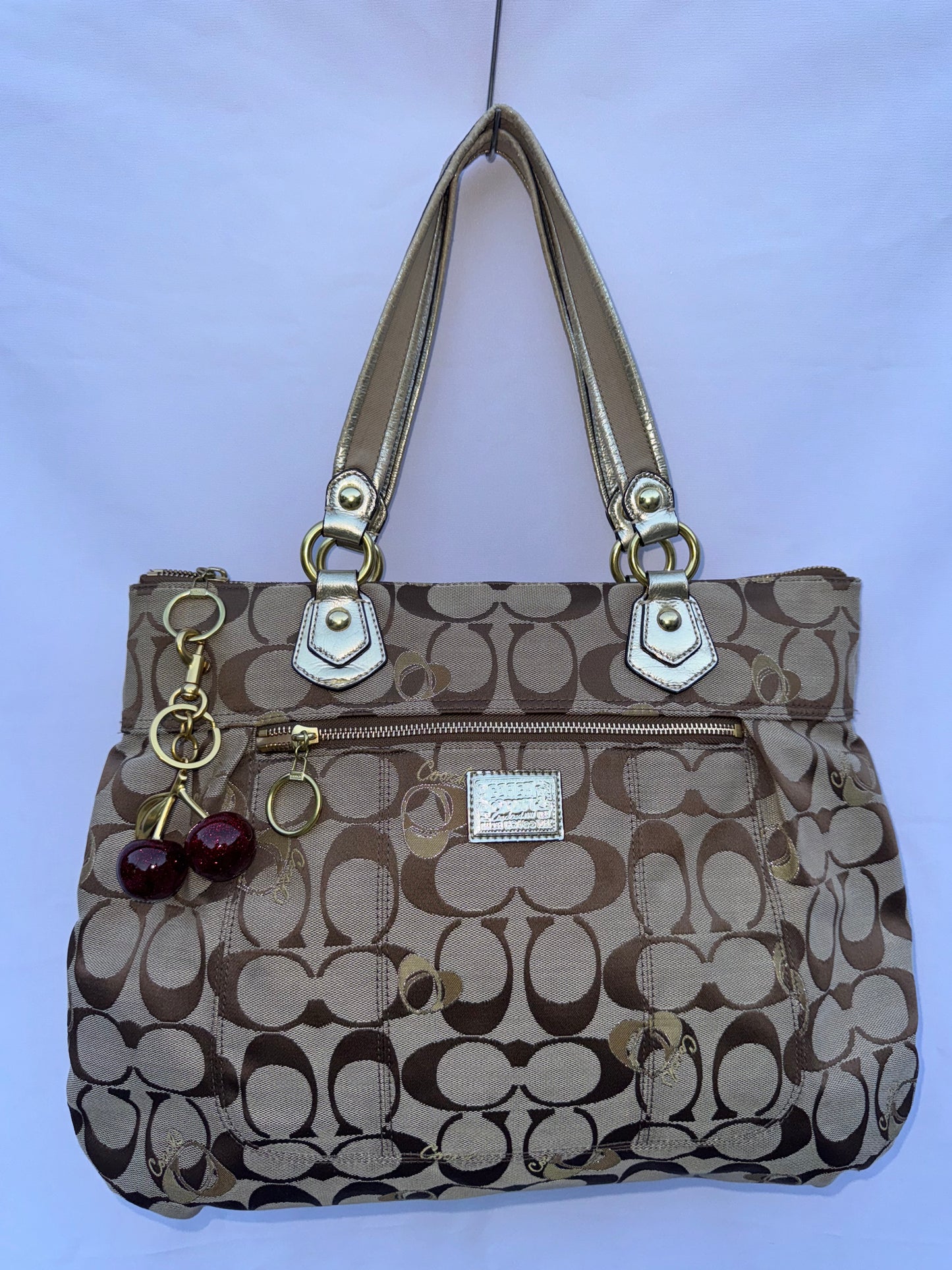 Vintage Monogram Brown Coach Tote Bag