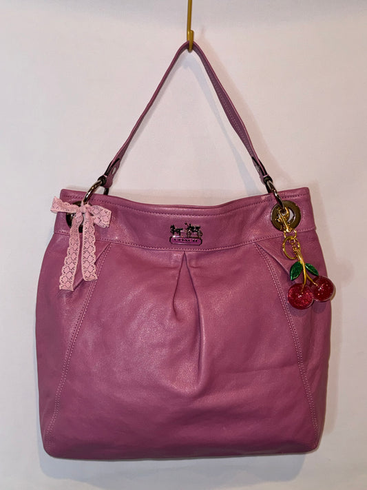 RARE Limited Edition Vintage Coach Pink Carryall Tote Bag