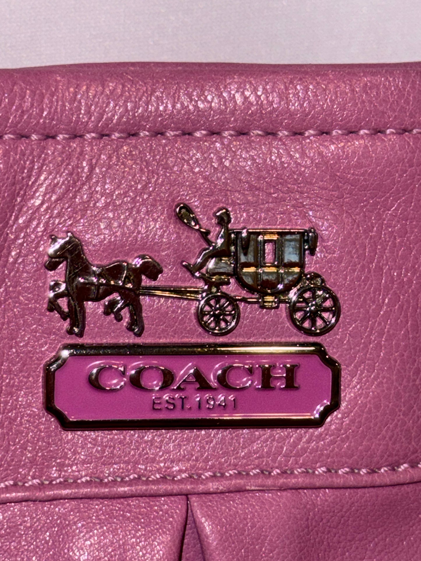 RARE Limited Edition Vintage Coach Pink Carryall Tote Bag