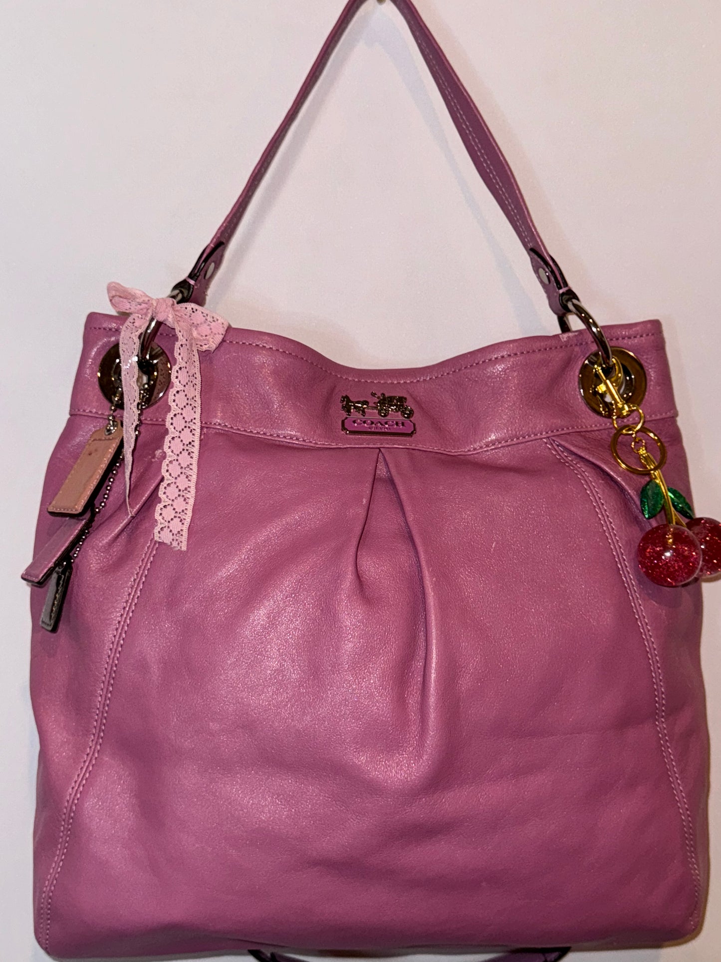 RARE Limited Edition Vintage Coach Pink Carryall Tote Bag