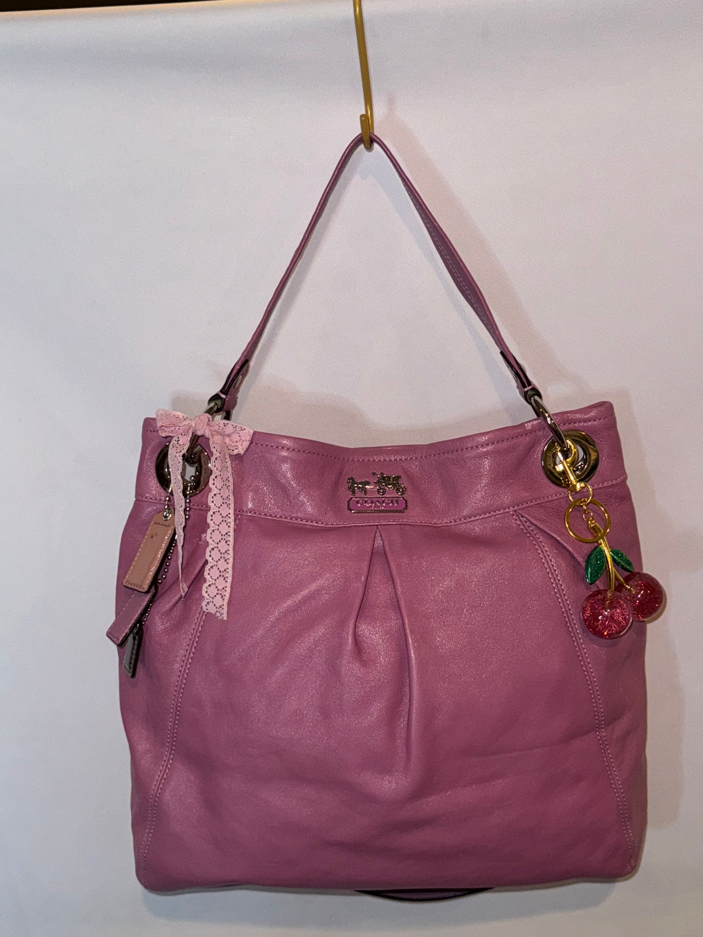 RARE Limited Edition Vintage Coach Pink Carryall Tote Bag