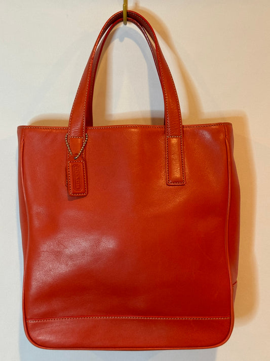 Vintage Coach Red Small Bucket Tote Bag