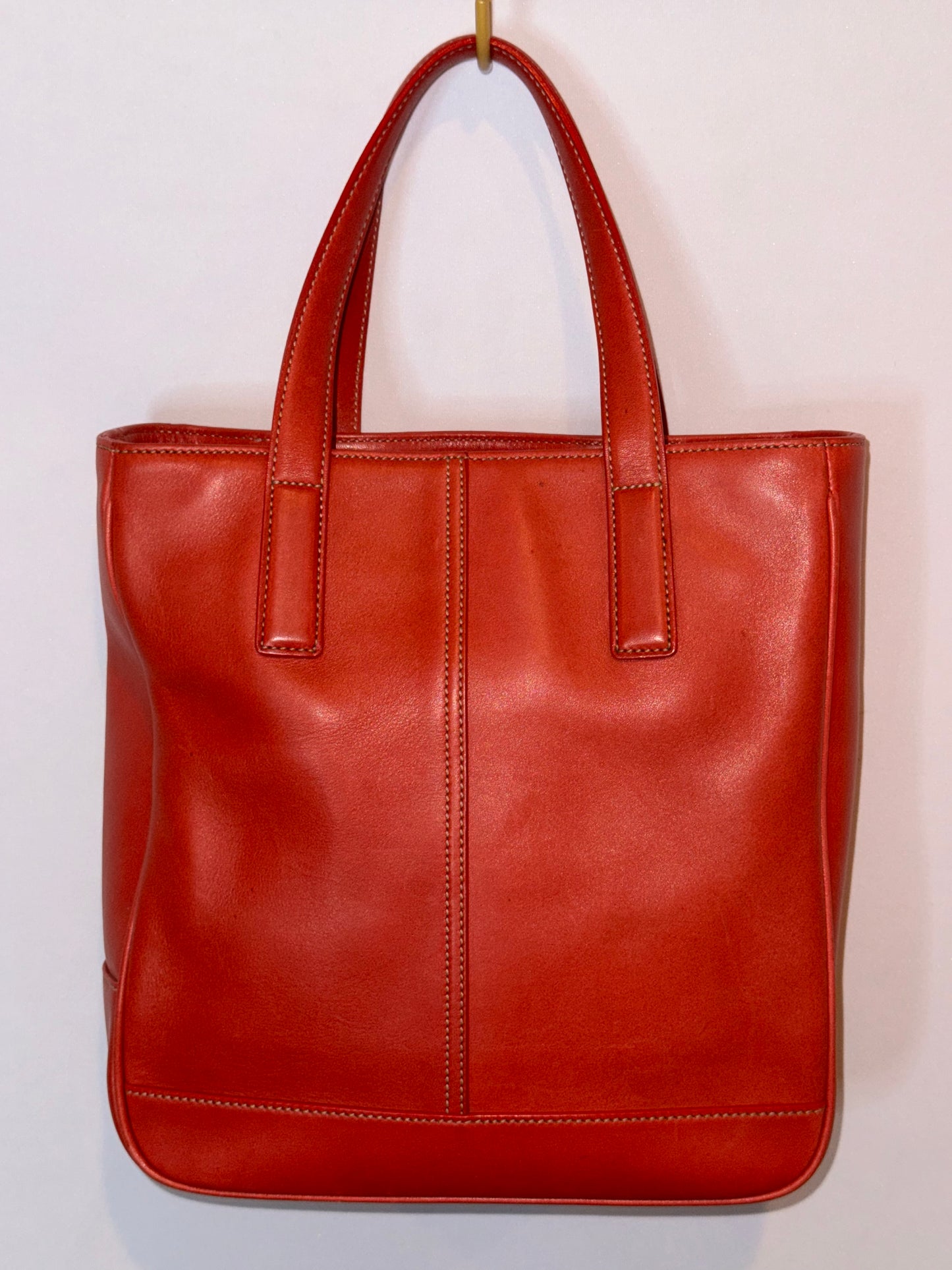 Vintage Coach Red Small Bucket Tote Bag