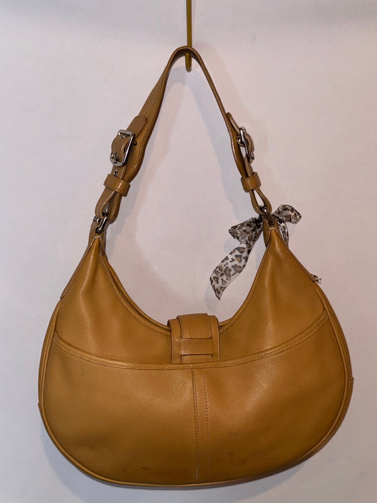 Vintage Y2K Tan Coach Hobo Shoulder Bag