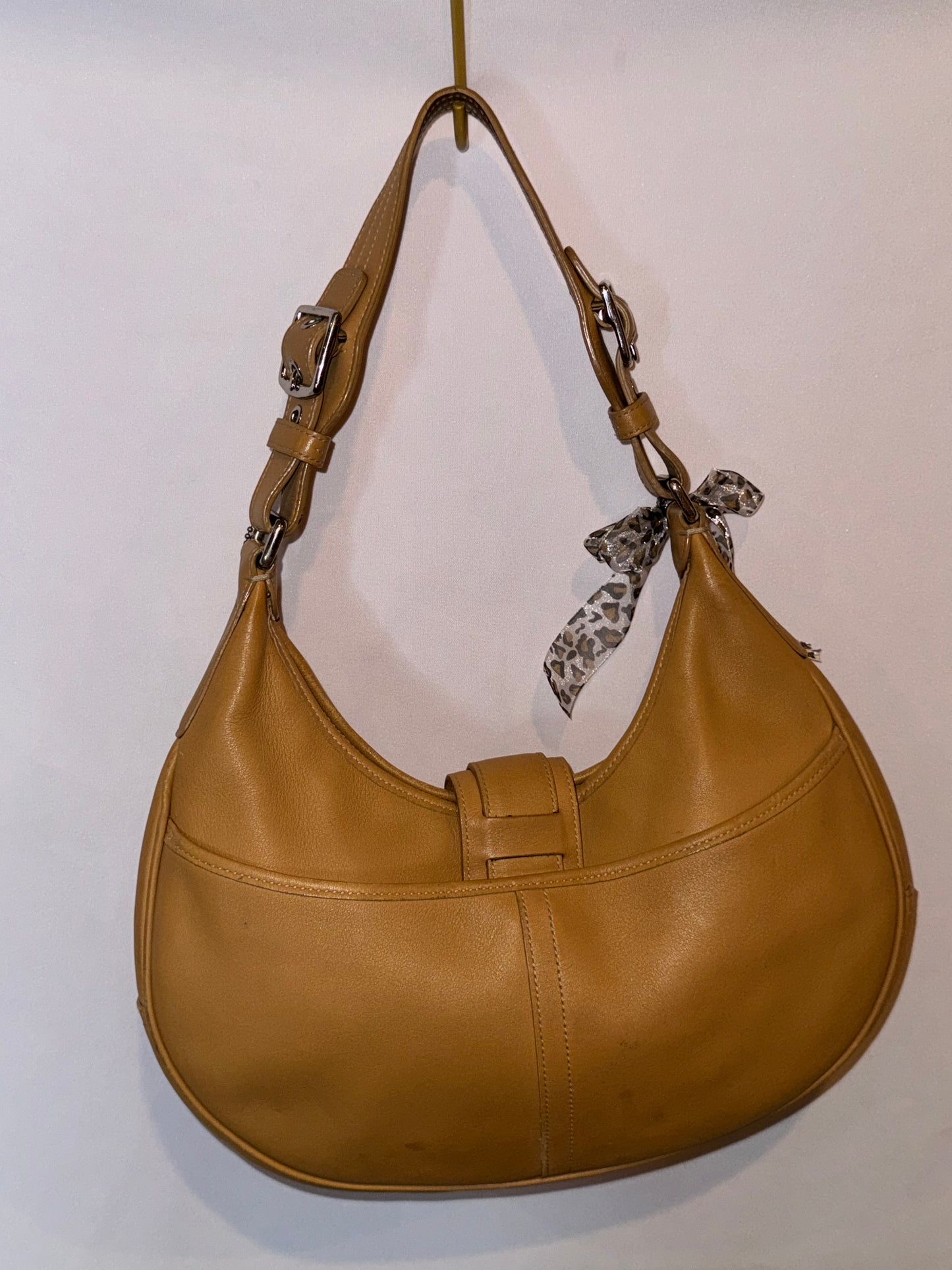 Vintage Y2K Tan Coach Hobo Shoulder Bag