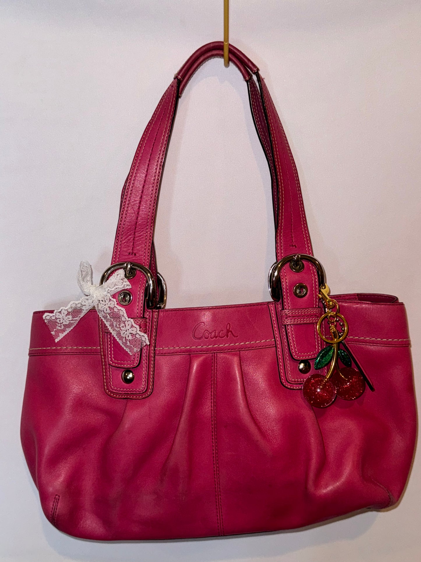 Vintage Y2K Pink Soho Coach Shoulder Bag