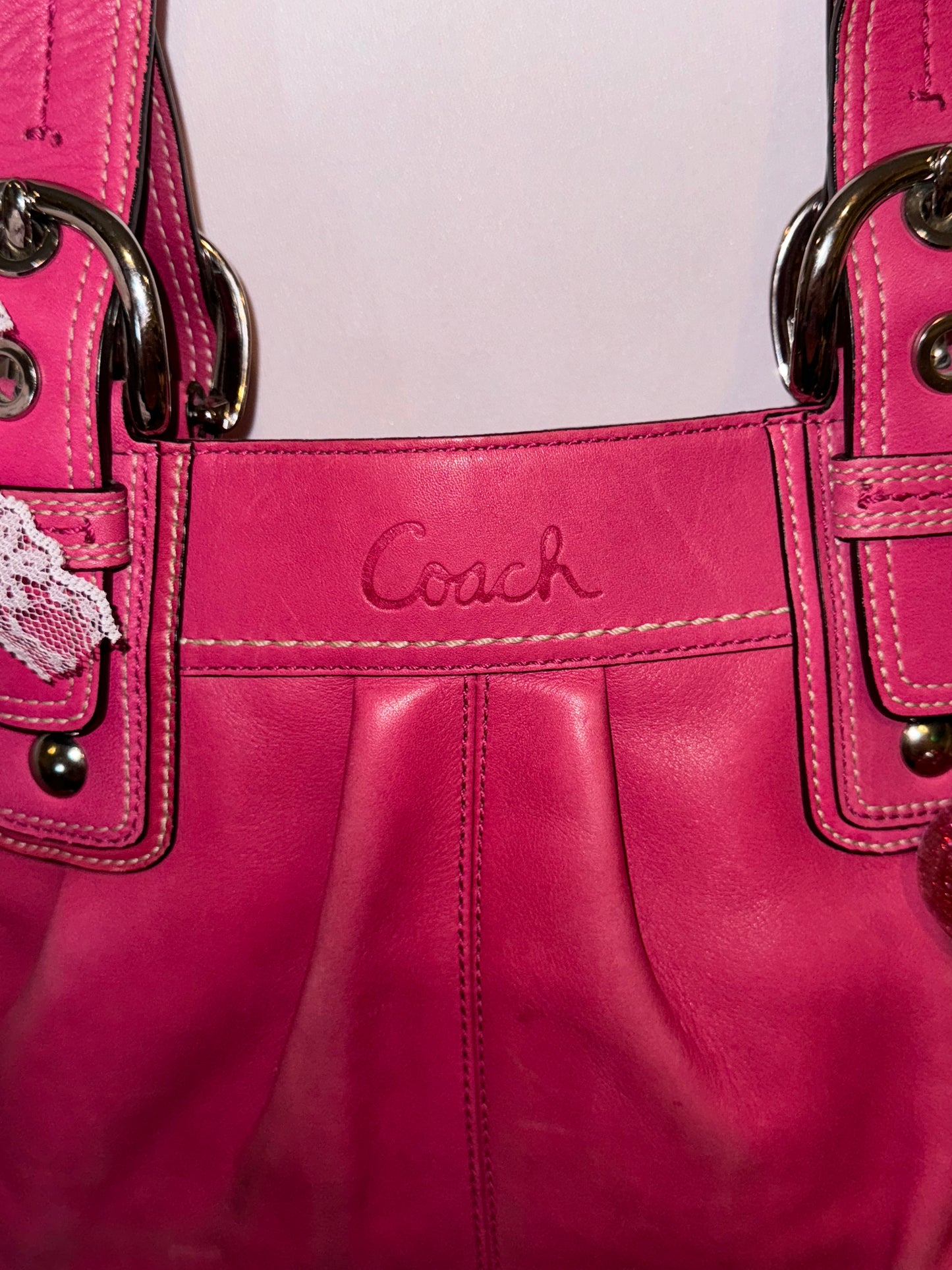 Vintage Y2K Pink Soho Coach Shoulder Bag