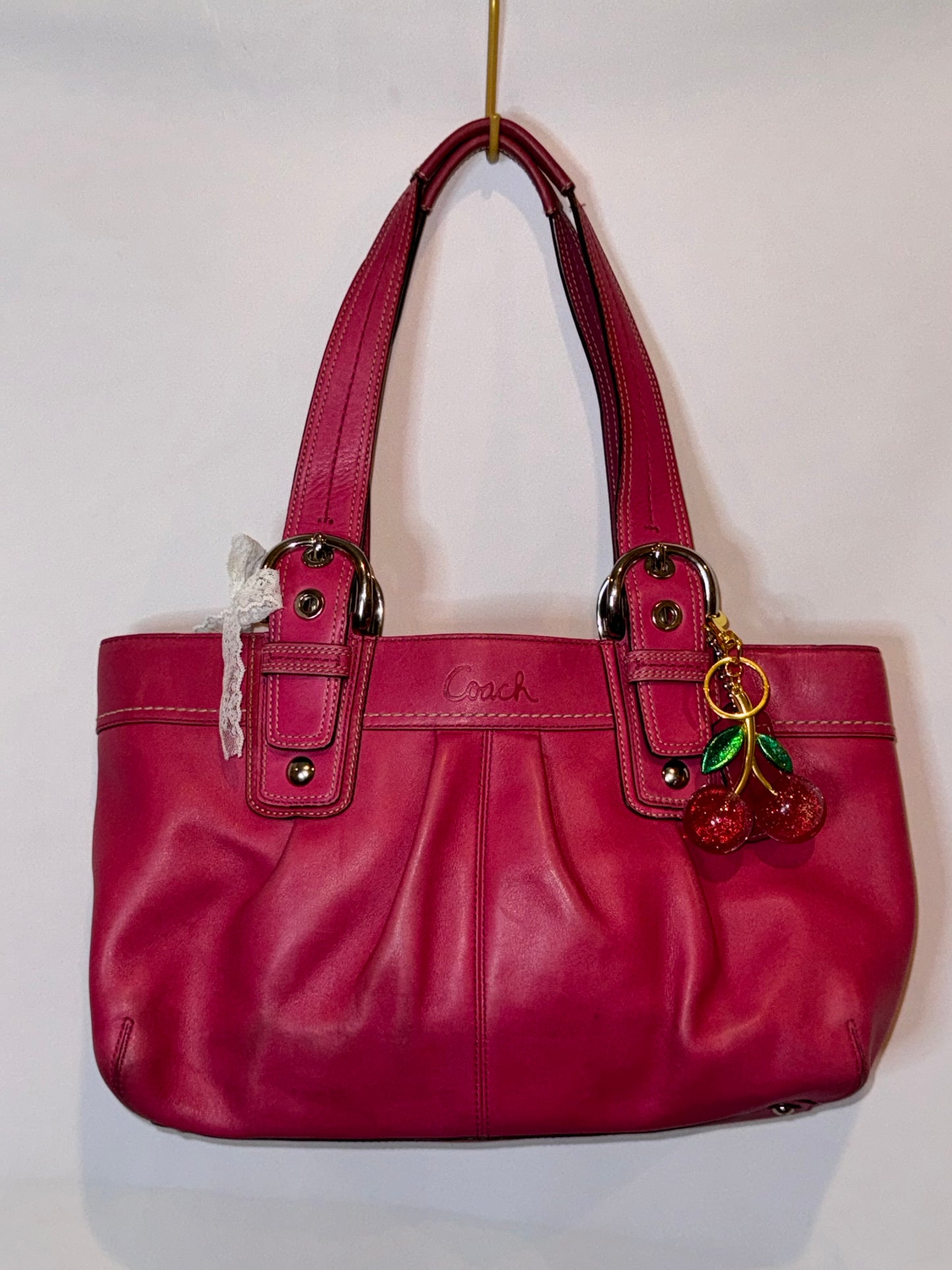 Vintage Y2K Pink Soho Coach Shoulder Bag