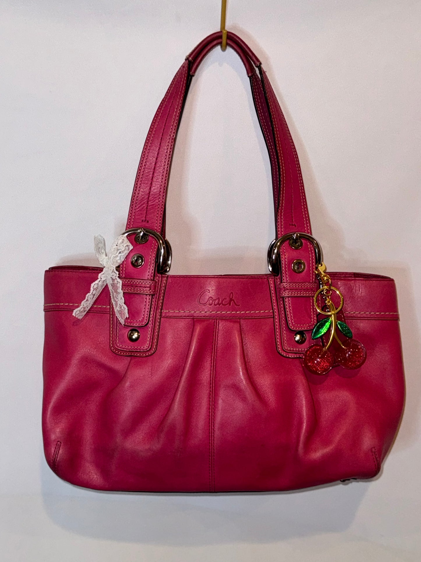 Vintage Y2K Pink Soho Coach Shoulder Bag