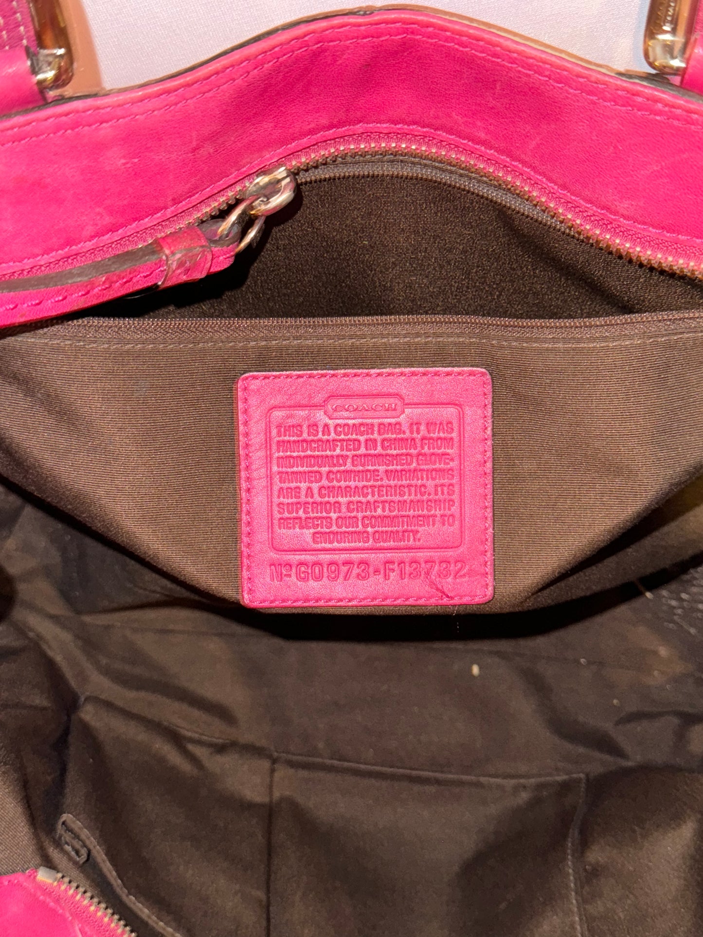 Vintage Y2K Pink Soho Coach Shoulder Bag