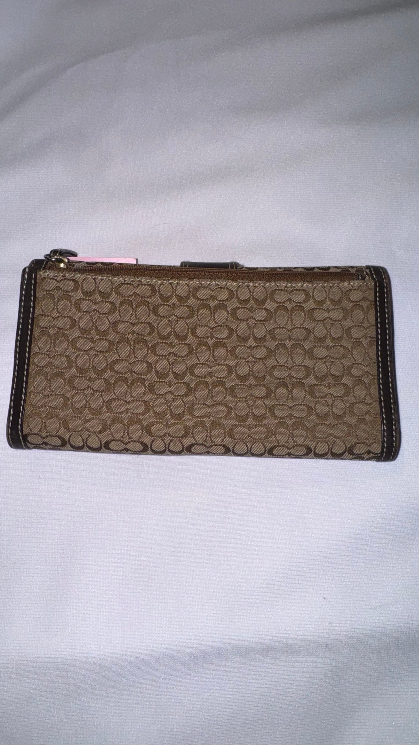 Vintage Y2K Coach Brown Jacquard Wallet