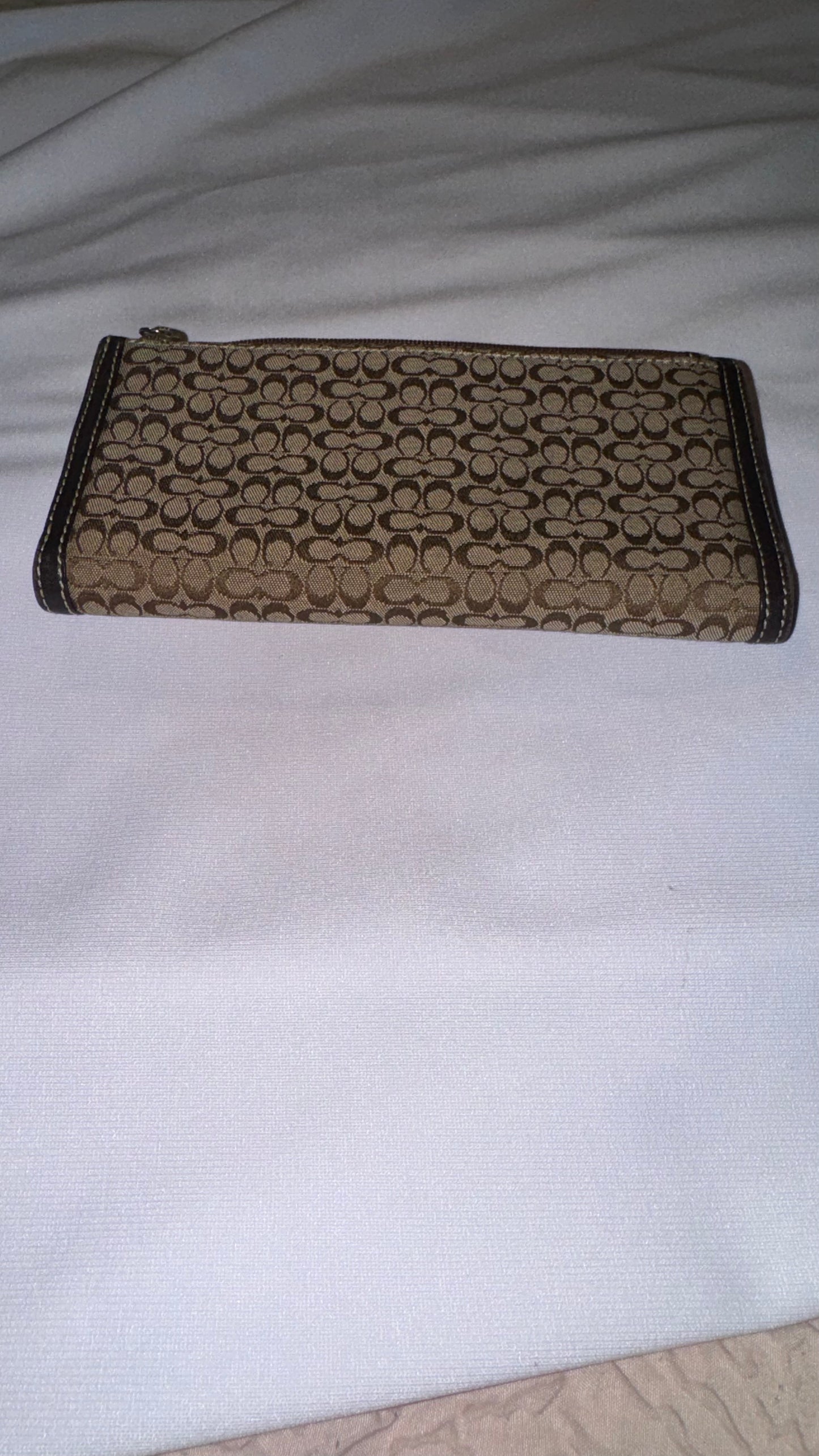 Vintage Y2K Coach Brown Jacquard Wallet