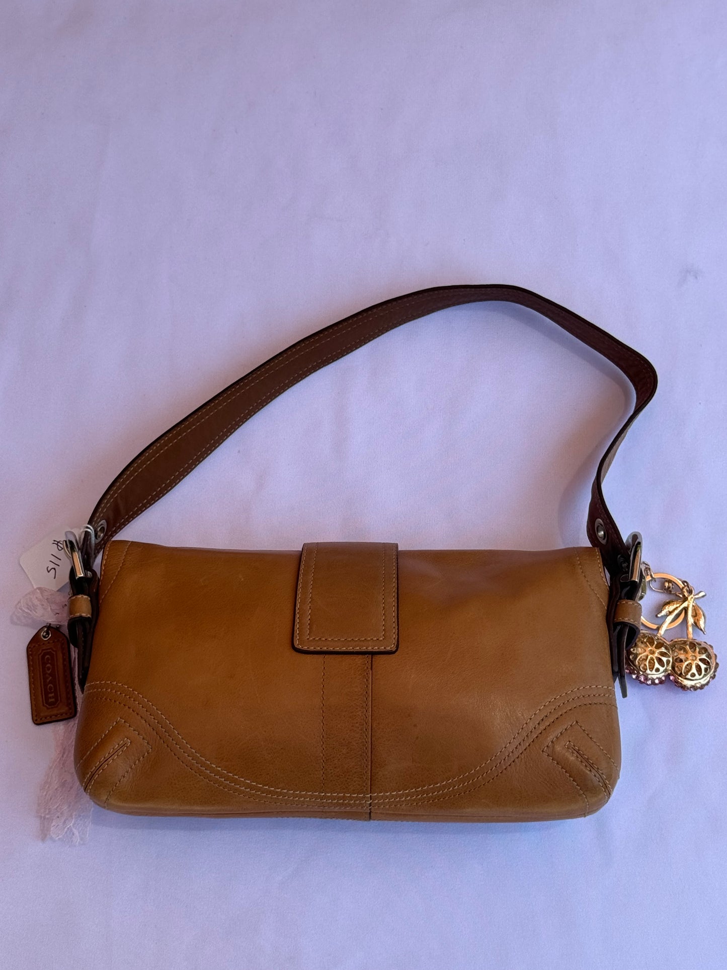 Vintage Coach Tan Soho Flap Small Shoulder Bag