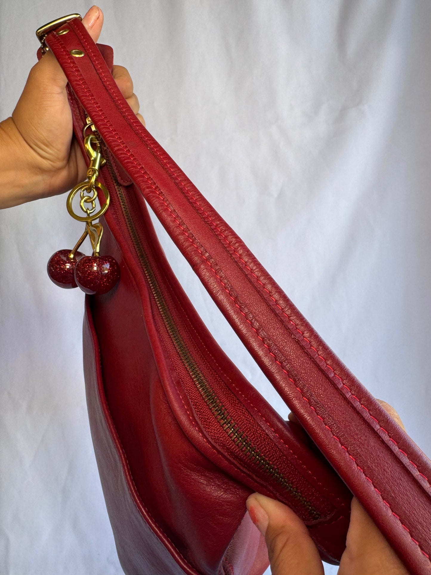 RARE Vintage Red Coach Legacy Hobo Bag